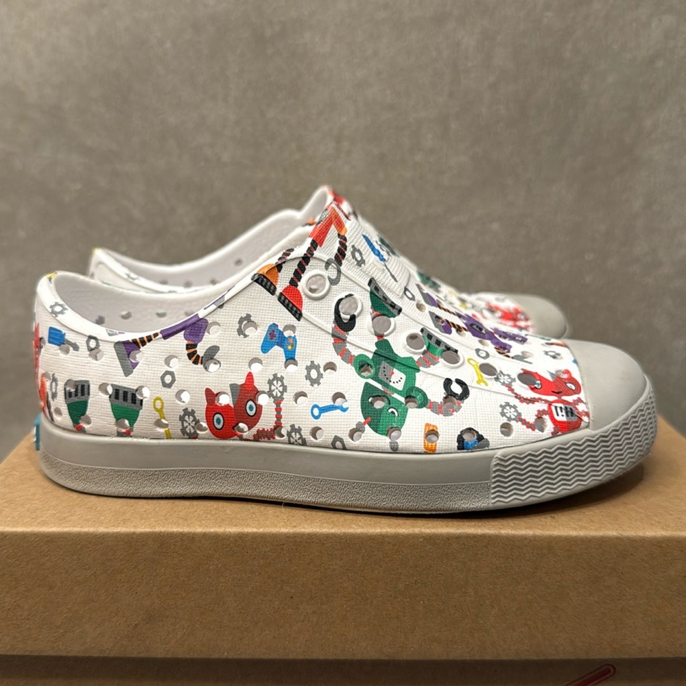Native Jefferson Robot slip on toddler shoes